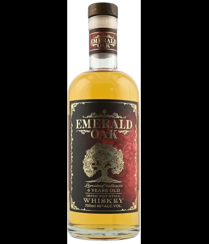 Fles Emerald oak 6YO Single Pot Still Irish Whiskey Limited Release, whisky, bij slijterij t Bockje in Bathmen