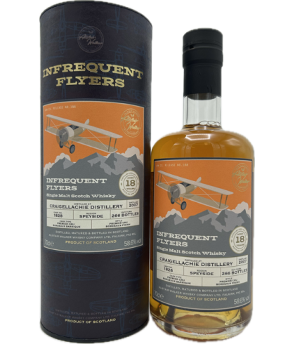 Fles Infrequent Flyers Craigellachie 2007 18Y, single malt whisky, op voorraad bij slijterij t Bockje in Bathmen