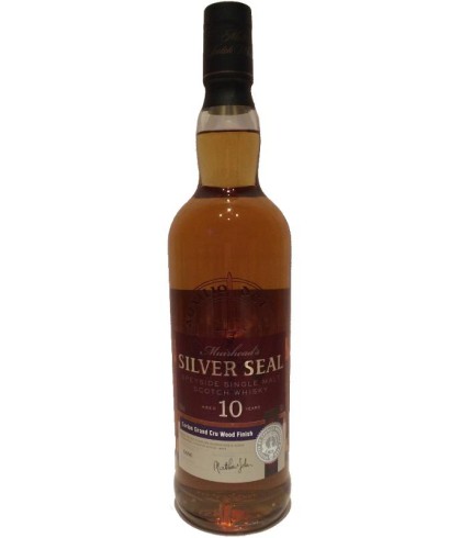 Fles Silver Seal 10 Years Old Corton Grand Cru Wood Finish, whisky, op voorraad bij slijterij ’t Bockje in Bathmen