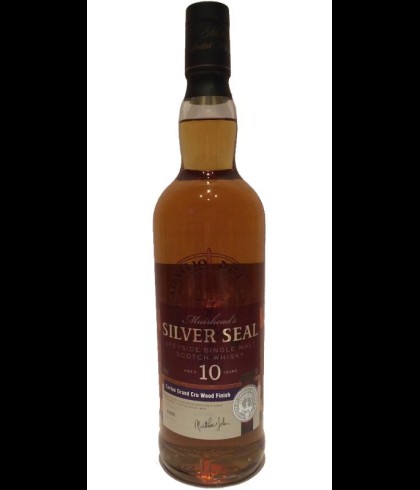 Fles Silver Seal 10 Years Old Corton Grand Cru Wood Finish, whisky, op voorraad bij slijterij t Bockje in Bathmen