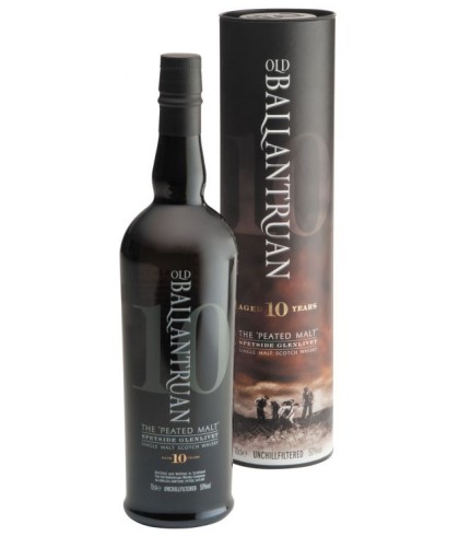 Fles Old Ballantruan 10 Years Old, geturfde Schotse Speyside single malt, op voorraad bij slijterij t Bockje in Bathmen