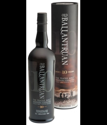 Fles Old Ballantruan 10 Years Old, geturfde Schotse Speyside single malt, op voorraad bij slijterij t Bockje in Bathmen