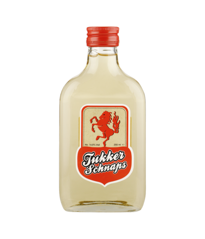 Tukker Schnaps zakflacon 20cl., op voorraad bij slijterij t Bockje in Bathmen