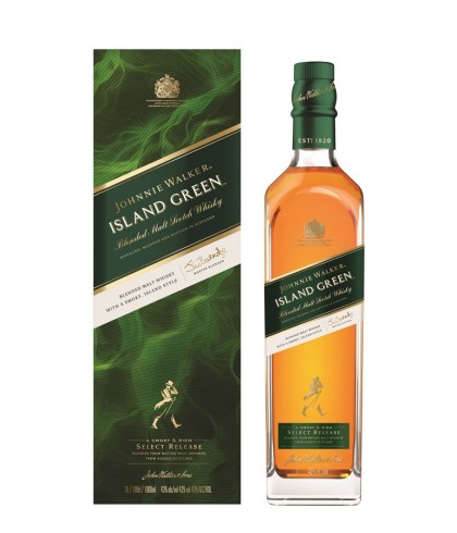 Fles blended Scotch van Johnnie Walker, op voorraad bij slijterij t Bockje in Bathmen