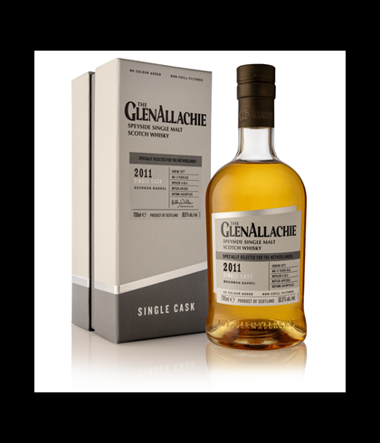 Fles GlenAllachie 12Y Single Cask Bourbon Barrel, single malt whisky, op voorraad bij slijterij t Bockje in Bathmen