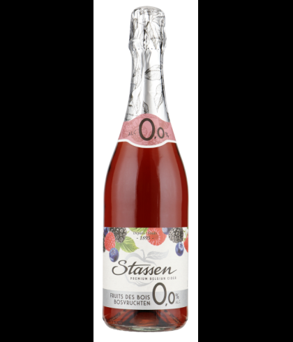 Fles Stassen Degre Zero Bosvruchten Cider 0,0, wijn op voorraad bij slijterij t Bockje in Bathmen