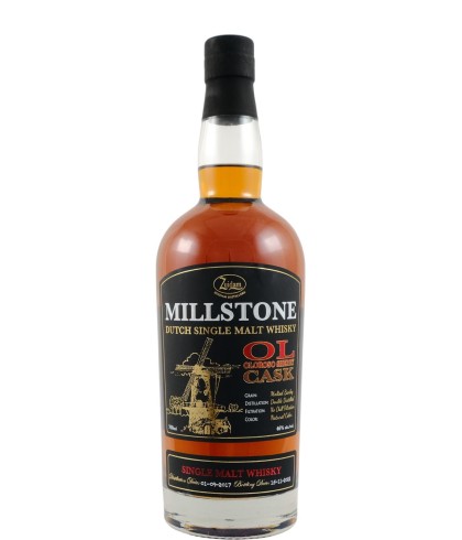 Fles Millstone OL Oloroso Sherry Cask, Nederlandse whisky van Zuidam Distillers, op voorraad bij slijterij t Bockje in Bathmen