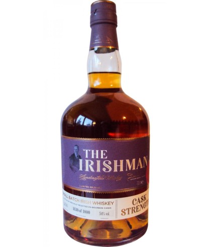 Fles The Irishman Cask Strength Small Batch 2016, Ierse whiskey van Walsh Whiskey uit Carlow, bij slijterij ’t Bockje in Bathmen