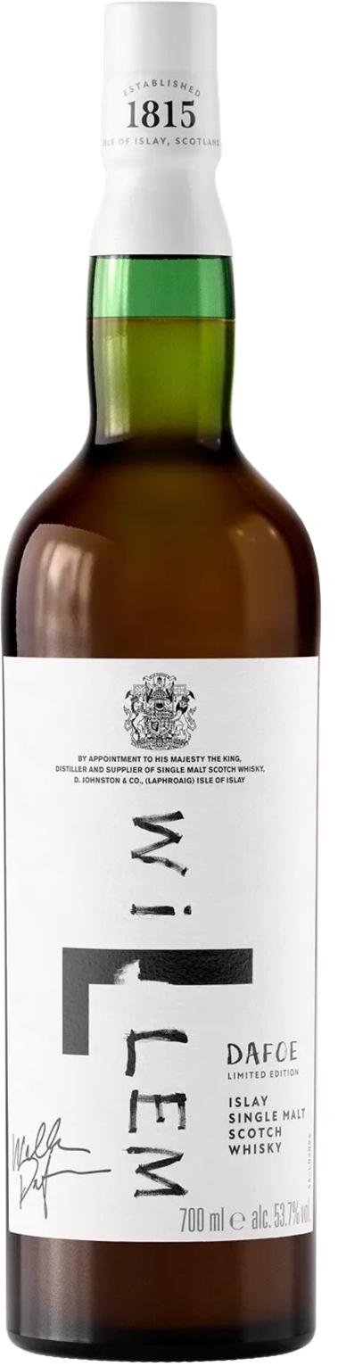 Fles Islay single malt van Laphroaig, op voorraad bij slijterij t Bockje in Bathmen