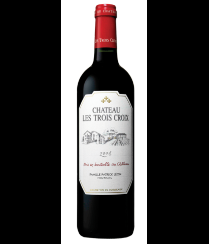 Fles Chateau Les Trois Croix Fronsac, wijn op voorraad bij slijterij t Bockje in Bathmen