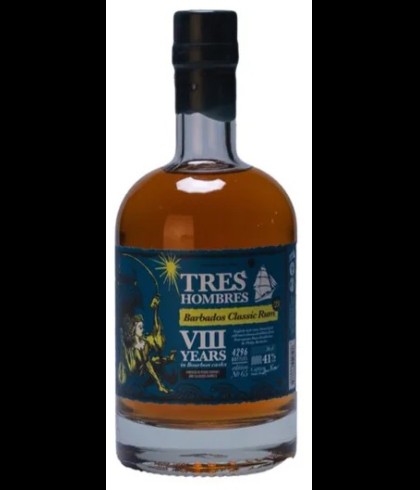 Fles rum van Tres Hombres, op voorraad bij slijterij t Bockje in Bathmen