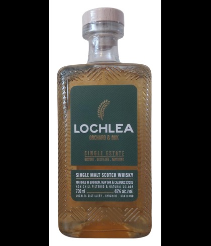 Fles Lowland single malt van Lochlea, op voorraad bij slijterij t Bockje in Bathmen