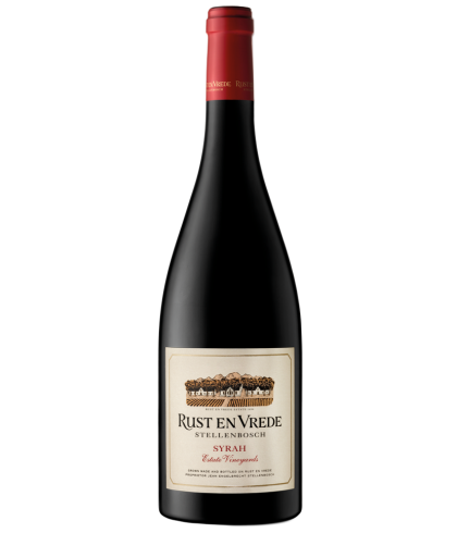 Fles Rust en Vrede Estate Vineyards Syrah, wijn op voorraad bij slijterij t Bockje in Bathmen