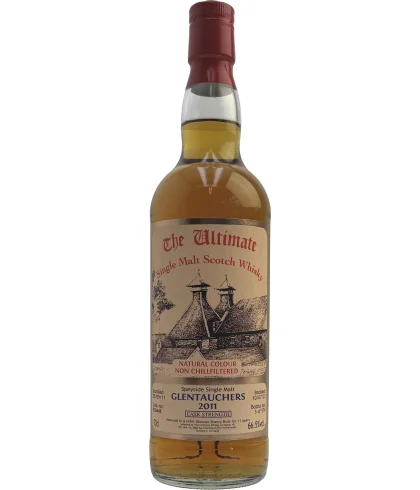 Fles The Ultimate Glentauchers 2011 Cask Strength, enkel vat gebotteld door The Ultimate uit Amersfoort, op voorraad bij slijterij t Bockje in Bathmen