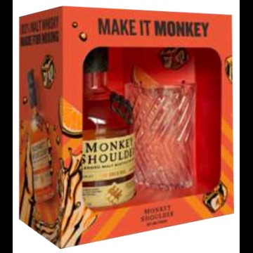 Monkey Shoulder Giftpack met glas