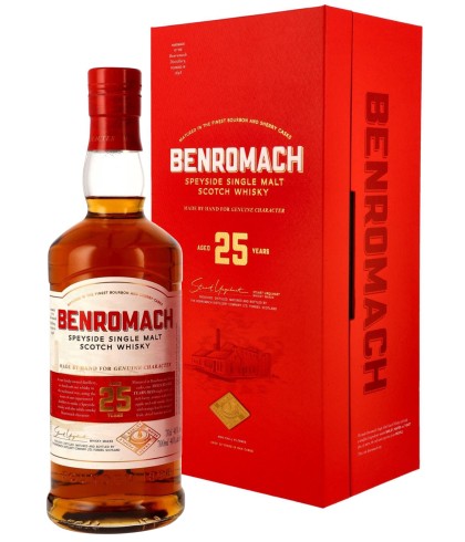 Flasche Benromach 25 Years Old, Whisky