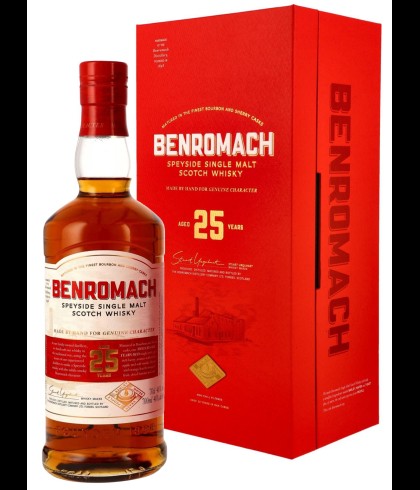 Flasche Benromach 25 Years Old, Whisky