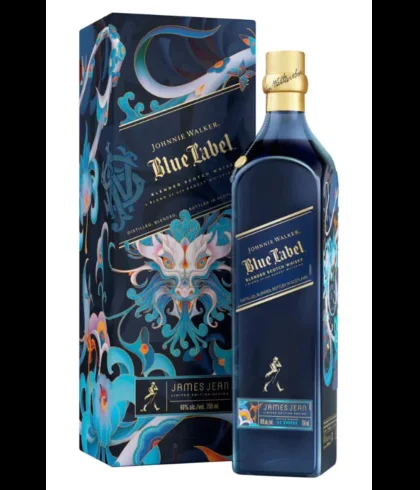 Fles Johhnie Walker Blue Label CNY Year Of The Dragon, whisky, op voorraad bij slijterij ’t Bockje in Bathmen