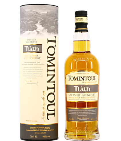 Fles Tomintoul Tlath, Speyside single malt whisky, op voorraad bij slijterij t Bockje in Bathmen