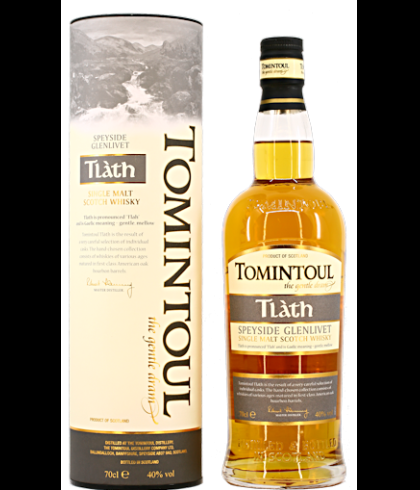 Fles Tomintoul Tlath, Speyside single malt whisky, op voorraad bij slijterij t Bockje in Bathmen