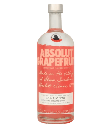 Fles Absolut Grapefruit, wodka, op voorraad bij slijterij t Bockje in Bathmen