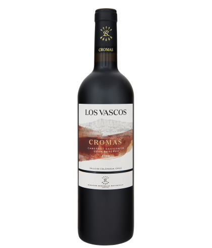 Fles Los Vascos Cromas Cabernet Sauvignon Gran Reserva, wijn op voorraad bij slijterij t Bockje in Bathmen