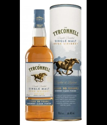 Fles Tyrconnell 10 Years Old Sherry Cask, Ierse single malt whiskey, op voorraad bij slijterij t Bockje in Bathmen