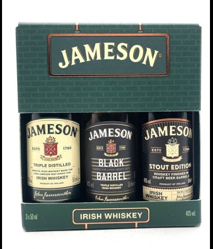 Geschenk Jameson Irish Whiskey Trial Pack 3x5cl, bij slijterij ’t Bockje in Bathmen