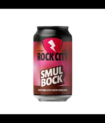 Fles Rock City Smulbock, bier, bij slijterij t Bockje in Bathmen