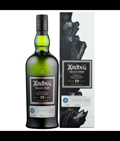Fles Ardbeg 19 Years Old Traigh Bhan, single malt whisky, op voorraad bij slijterij t Bockje in Bathmen