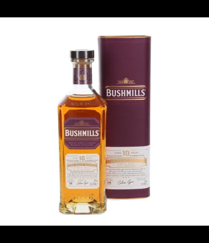 Fles Bushmills 10 Years Old Vino Dulce Reserve, single malt whisky, op voorraad bij slijterij t Bockje in Bathmen