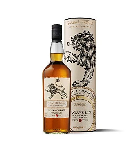Fles Game of Thrones Lagavulin 9Y - House Lannister, whisky, bij slijterij ’t Bockje in Bathmen
