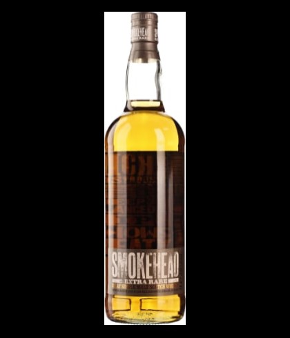 Fles Smokehead Extra Rare 1 liter, geturfde Islay single malt, op voorraad bij slijterij t Bockje in Bathmen