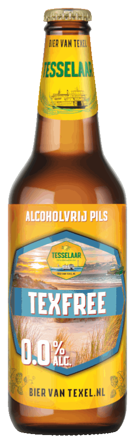 Fles Tesselaar TexFree Pilsener 0.0%, bier van Tesselaar, op voorraad bij slijterij t Bockje in Bathmen