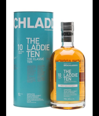 Fles Bruichladdich Laddie Ten 10 Years Old, whisky, op voorraad bij slijterij t Bockje in Bathmen