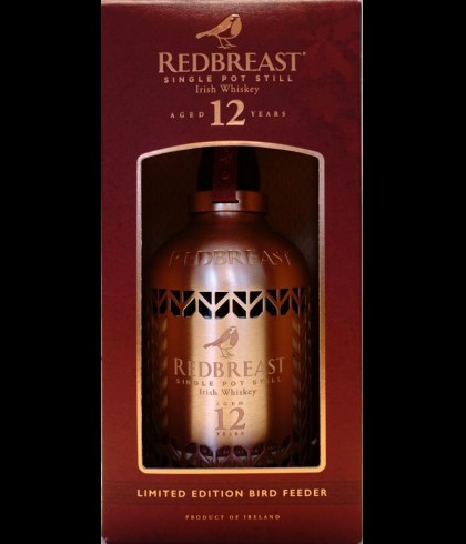 Fles Redbreast Bird Feeder Bottle, Ierse single pot still whiskey, op voorraad bij slijterij t Bockje in Bathmen
