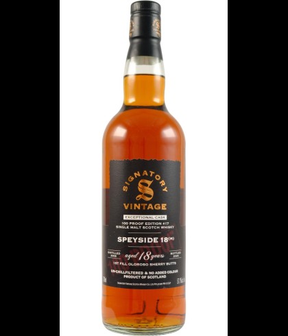 Signatory Vintage Speyside (M) 18 Years Old 100 Proof #17
