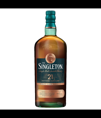 Fles Singleton of Dufftown 21 Years Old, whisky, op voorraad bij slijterij t Bockje in Bathmen