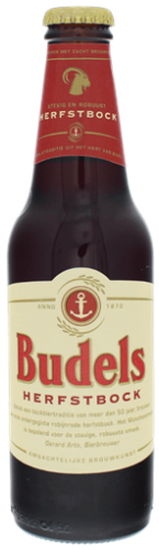 Fles Budels Herfstbock, bier van Budels, op voorraad bij slijterij t Bockje in Bathmen