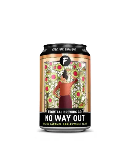 Fles Frontaal No Way Out, bier van Frontaal, bij slijterij t Bockje in Bathmen