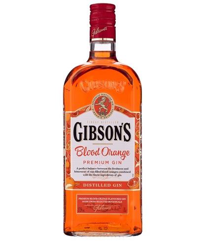 Fles Gibson's Gin Blood Orange, gin, op voorraad bij slijterij t Bockje in Bathmen