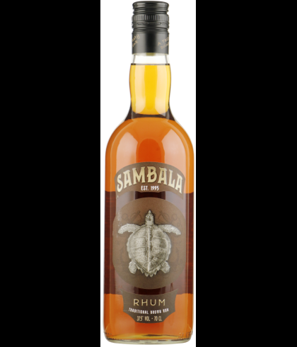 Fles Sambala Rhum Bruin, rum, op voorraad bij slijterij t Bockje in Bathmen