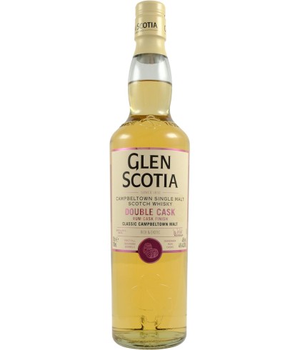 Fles Glen Scotia Double Cask Rum Finish, single malt whisky, op voorraad bij slijterij t Bockje in Bathmen