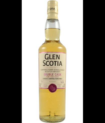 Fles Glen Scotia Double Cask Rum Finish, single malt whisky, op voorraad bij slijterij t Bockje in Bathmen