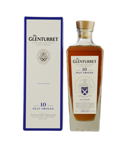 Fles The Glenturret 10 Years Old Peat Smoked - 2024 Release, whisky, bij slijterij ’t Bockje in Bathmen