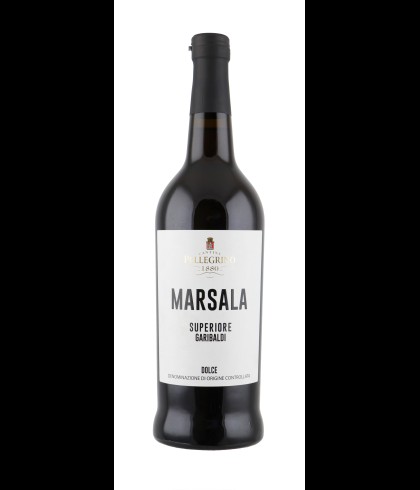 Fles Pellegrino Marsala Superiore Garibaldi Dolce, marsala uit Sicilie, bij slijterij t Bockje in Bathmen