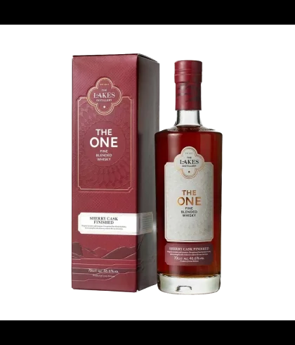 Fles The Lakes The One Sherry Cask Finished, Engelse whisky uit Cumbria, op voorraad bij slijterij t Bockje in Bathmen