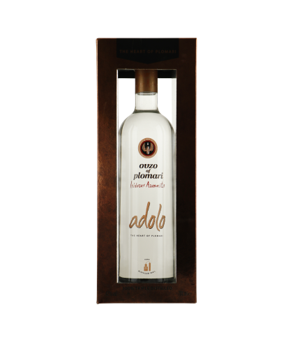 Ouzo of Plomari Adolo, op voorraad bij slijterij t Bockje in Bathmen