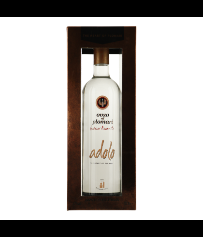 Ouzo of Plomari Adolo, op voorraad bij slijterij t Bockje in Bathmen