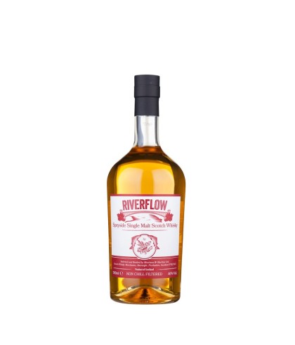 Fles Riverflow Speyside Single Malt Whisky, whisky, bij slijterij t Bockje in Bathmen